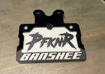 Yamaha Banshee Acrylic License Plate Kit. Fixed Price $89.50.