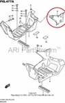 New Oem Suzuki Quadsport Lt 90 Mud Guard Footrest Protector Lid. Fixed Price $64.95.