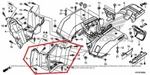 New Oem Honda Rancher Trx 420 Left Center Mudguard Flap Foot Wel. Fixed Price $164.95.