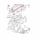 Oem Genuine New Kawasaki Teryx 750 Front Fender Hood Blue. Fixed Price $579.95.