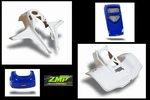 New Suzuki LT250R Plastic White Front And Rear Fenders With Custom Blue Hood. Fixed Price $818.23.