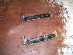 Kawasaki KLT160 Atc Rear Fender Brackets W/ Rubbers H2118. Fixed Price $14.95.