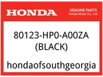 Honda Oem Part 80123-HP0-A00ZA Sub-cover, R. Engine *NH1* (black). Fixed Price $20.76.