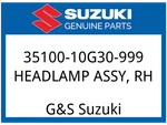 Suzuki Oem Part 35100-10G30-999 Headlamp Assy, Rh. Fixed Price $324.17.