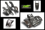 New Honda TRX250R Black Carbon Fiber Front Rear Fenders Tank Cover Smoothy Hood. Fixed Price $855.55.