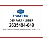 Polaris Fender Assembly, Rear, Right 2635494-649 Oem New. Fixed Price $404.99.