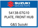 Suzuki Oem Part 54138-07G10 Plate, Front Hub. Fixed Price $17.39.